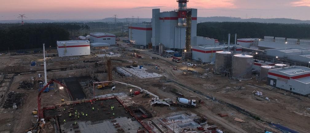 W CCGT Grudziądz zakończono betonowanie płyty fundamentowej kotła odzysknicowego HRSG